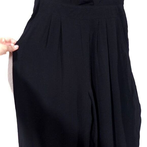 BLESSED ARE THE MEEK Long Island Pleated Diamond Back Jumpsuit in Black Medium - Picture 10 of 12